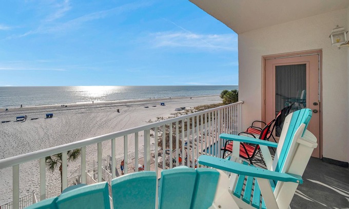 Madeira Beach Condo | Sea Breeze #306 Beachfront 2 bedroom