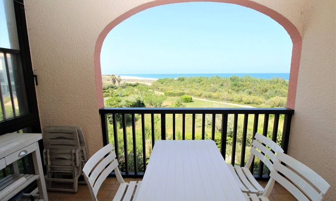 Saint-Cyprien Plage Apartment | Sea view cabin studio i