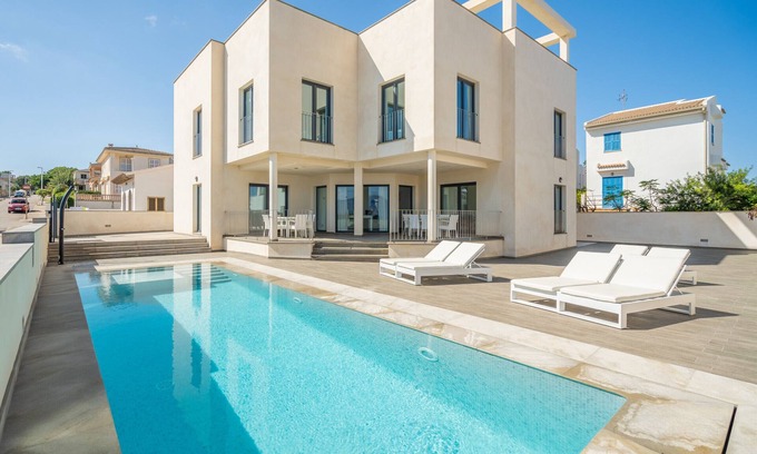 Son Serra de Marina Villa | Sea view Villa with pool, only 20m to the beach, Son Serra de Marina, Mallorca