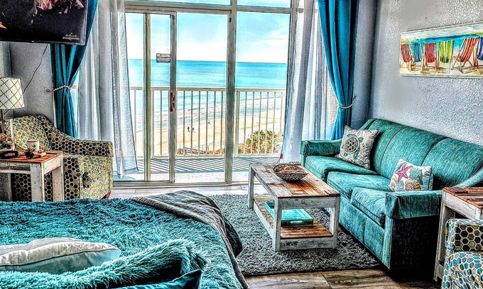 Arcadian Shores Condo | Sea Watch Resort Myrtle Beach-Oceanfront Studio- Amazing Views&Amenities!