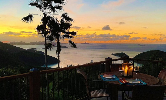 Maho Bay Quarter Villa | SEAclusion : Panoramic Ocean Views Sunset & Sunrise - On top Ajax Peak