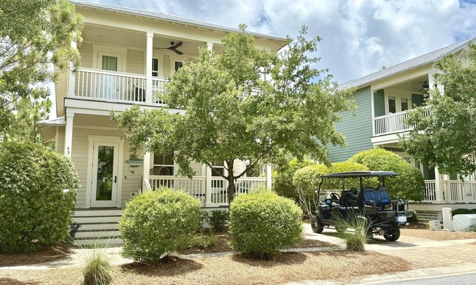 Santa Rosa Beach House | Seagrove NatureWalk 'Pine Shore'| 4BR | NEW GOLF CART |4 Bikes | Pools