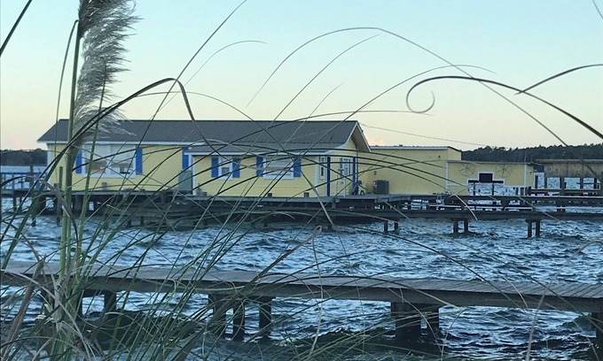 Crescent City Cottage | Seas the Day Cottage is built over the water for fantastic fishing & lake views.
