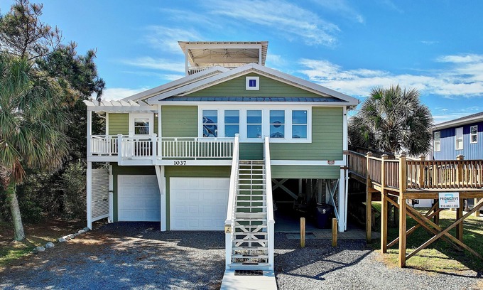 Holden Beach House | "Seawatch Tower" - SF Home w/Private Pool, 3 BR/3.5 Bath, Covered Roof Deck, Sleeps 10 Max