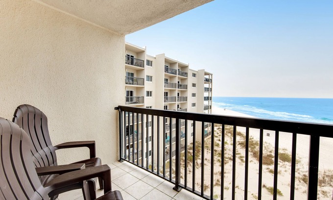 Sunnyside Condo | Secluded beach escape with panoramic Gulf view, tennis courts, balcony & W/D