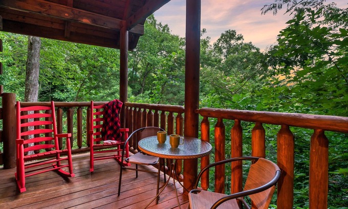 Black Bear Falls Cabin | Secluded Cozy 2BR Gatlinburg Real Log Cabin with Private Hot Tub