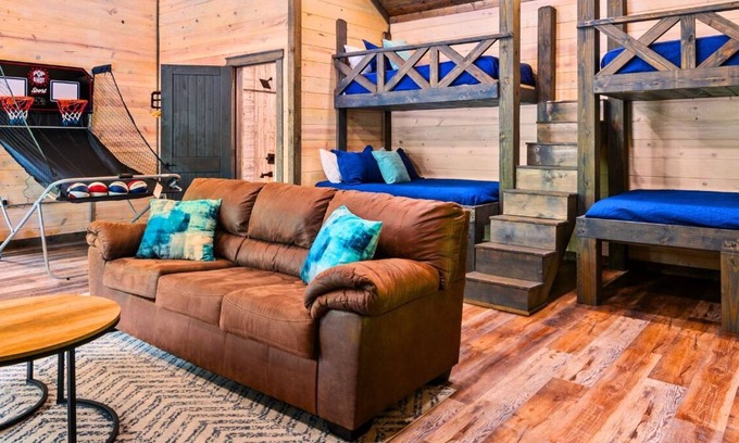Pickens Cabin | Secluded & Creekside! XL Deck | Shuffleboard, Ping Pong, Air Hockey