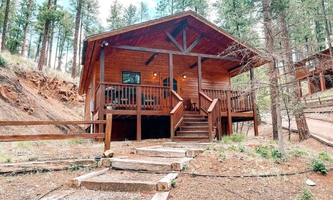 Ruidoso Cabin | Secluded Escape | Spacious Deck | Fireplace