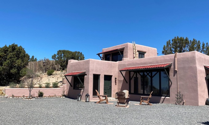 Santa Fe House | Secluded, modern adobe home just 4.9 miles from the historic Santa Fe Plaza.