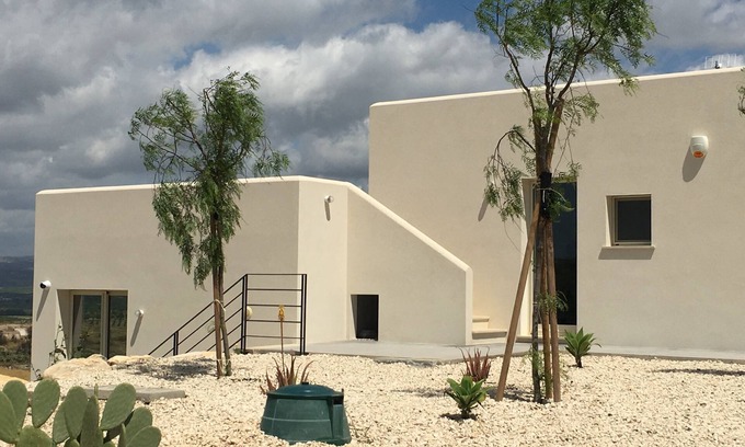 Noto Villa | Secluded Modern Villa with stunning country views , views of Noto and Etna