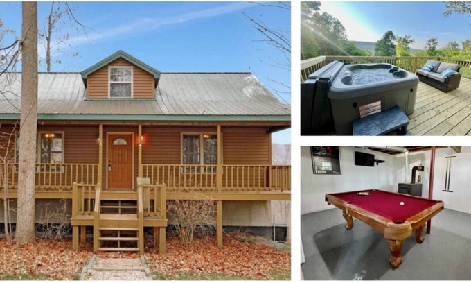 Points Cabin | Secluded Mountain Top Cabin with Hot tub & Pool Table!