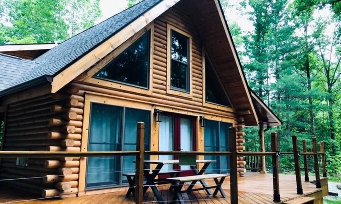 Morgantown Cabin | Secluded, pet-friendly, new log cabin.