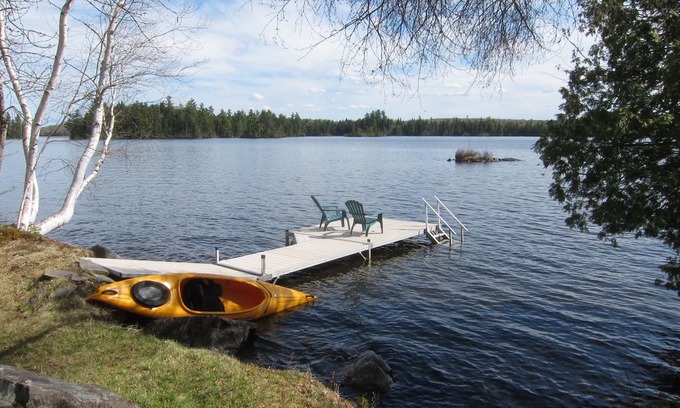Monson Cabin | Secluded waterfront log cabin