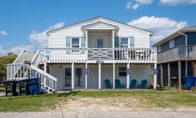 Topsail Beach Condo | Second Row Beach Duplex - Water on Both Sides - Kayak Put In - Dogs Allowed