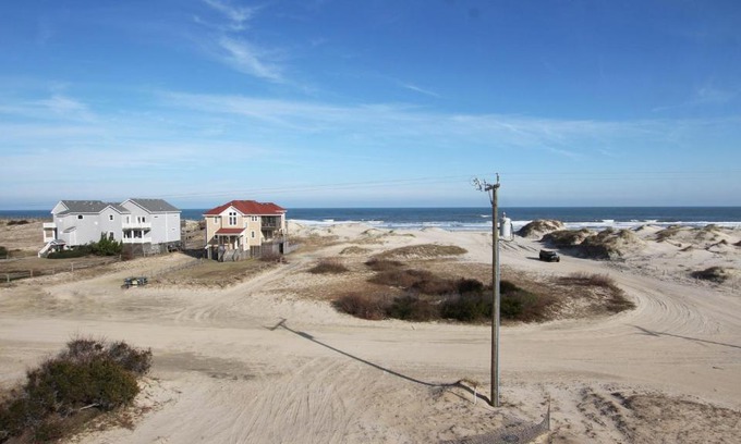 Carova Beach House | Semi-Oceanfront, Wild Horses, Hot Tub, Ocean Views! 4x2000, Sandfiddler Inn