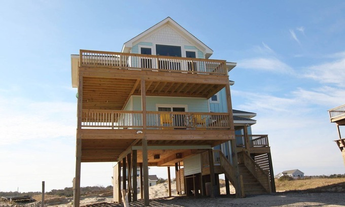 Carova Beach House | Semi-Oceanfront, Wild Horses, Hot Tub, Ocean Views! 4x2000, Sandfiddler Inn