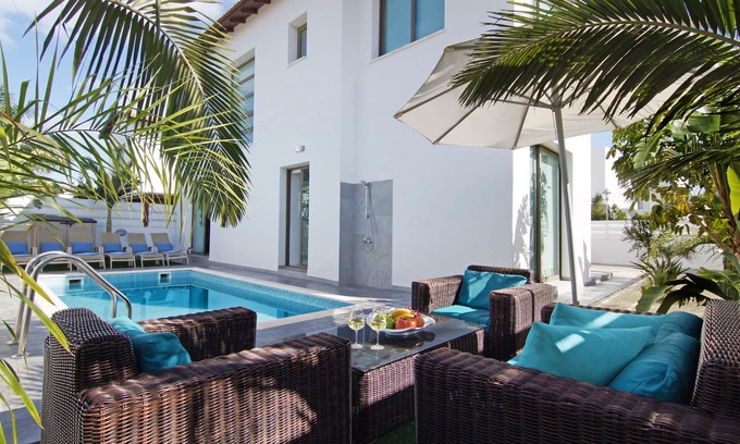 Paralimni Villa | SERENA - Brand New 4Bed Villa walking distance to Trinity Golden Sandy Beach