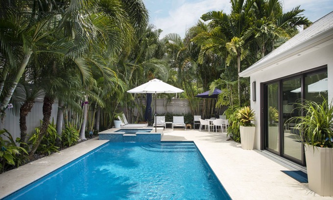 Midtown House | Serene 4bed 3bath home w/ private heated pool&jacuzzi, parking, privacy fence