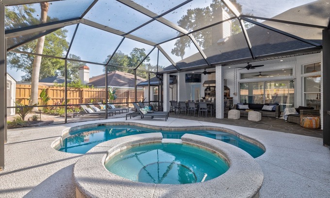 Jacksonville Beach House | Serene Escape, Heated Pool, Spa, Outdoor Dining & Putting Green