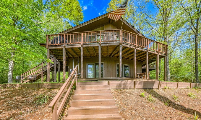 Mineral House | Serene lakefront home with free WiFi, private dock, game room, & central AC