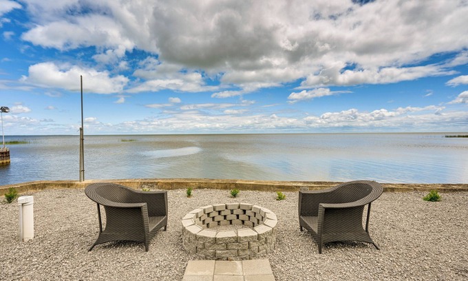 Standish House | Serene Lakefront Standish Home w/Fire Pit & Grill