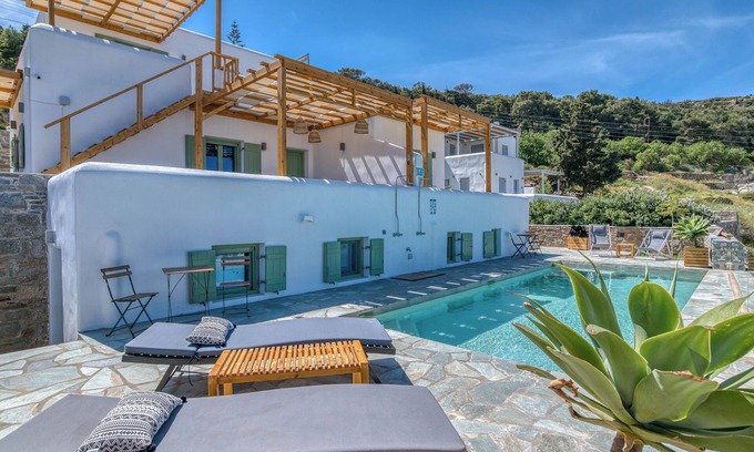 Lefkes Villa | Serene Paradise with Breathtaking Aegean Views