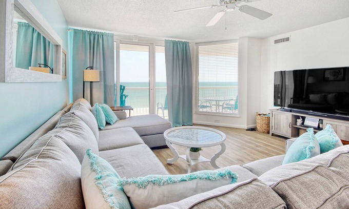 North Myrtle Beach Condo | Serene seaside condo with beach access, indoor and outdoor pools, and W/D