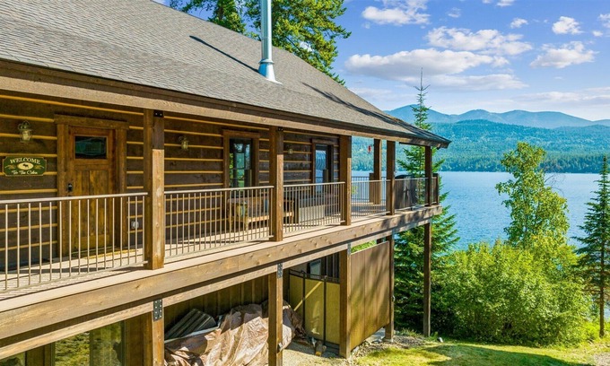 Whitefish House | Serenity Cove- 4BD 3.5BA home on Whitefish Lake w/ Private Hot tub & Boat Dock!