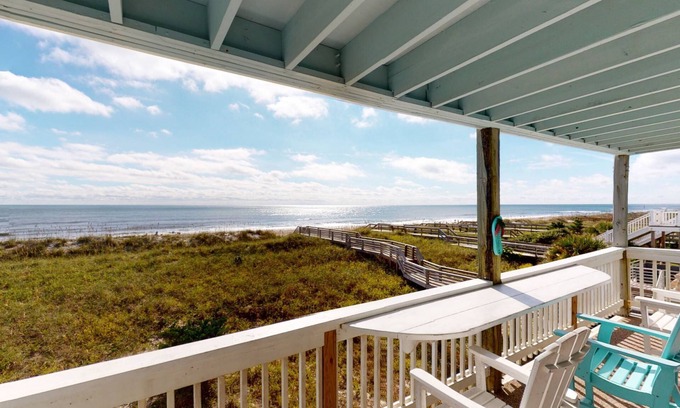 Carolina Beach Condo | Serenity - Oceanfront Condo w/Custom Details! Pool, Stunning Views, Large Deck, Near CB Lake + Food