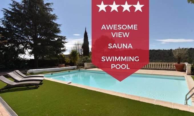 Biot Villa | SERRENDY VALBONNE - Splendid villa with heated swimming pool & sauna!