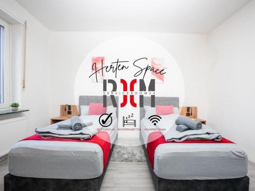 Westerholt Apartment | Serviceroom24 - Space in Herten WLAN - Smart-TV - 24-7 Check-in und Küche