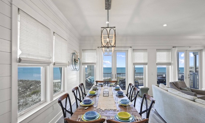 Cape San Blas House | Shore Perfection: Large Beachfront Ovation Home: Sleeps 12, Community Pool!