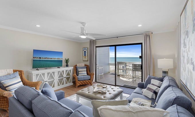 Sunnyside Condo | Shoreline Villas 9 - Updated Gulf-Front Condo, Near Pier Park, Seasonal Rentals!