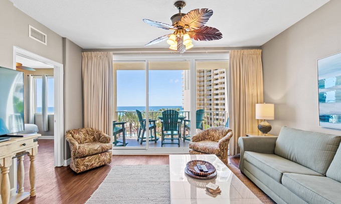 Panama City Beach Condo | Shores of Panama 518 - Beachfront - Beach, Pools, Hot Tub, Free Round Golf Daily
