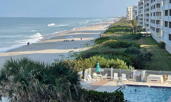 Indian Harbour Beach Condo | Short term rental avail in Aug or stay for a few nights. Ocean front, pool.