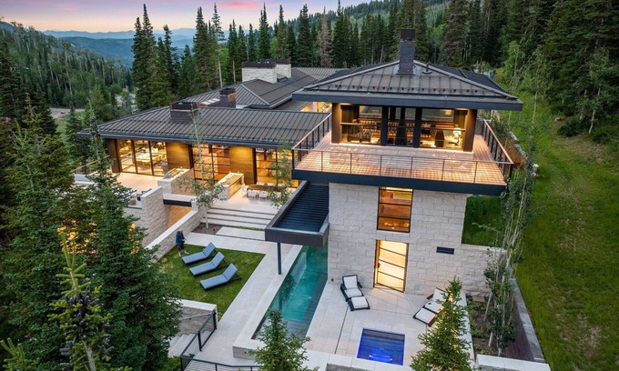 Park City House | Ski in out secluded mountain estate, salt water pool, spa room, private ski access