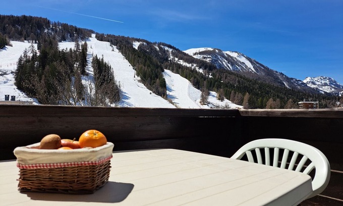 Pra Loup Apartment | Ski-In/Ski-Out Apartment for 8 in Central Pra-Loup with Balcony & Parking