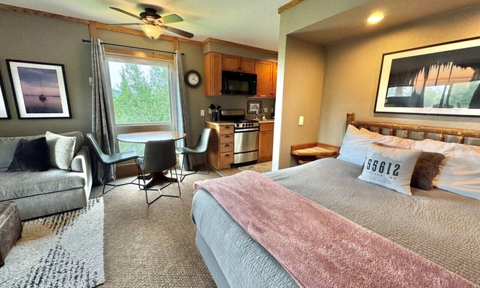 Lutsen Apartment | Ski in Ski out Cozy Studio Condo Pool Hot Tub Views of Moose Mtn