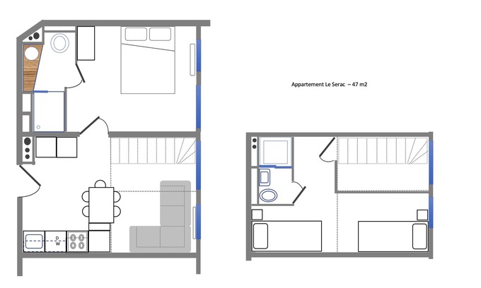 Les Prodains Apartment | Ski to door self-catering duplex apartment with optional hotel facilities