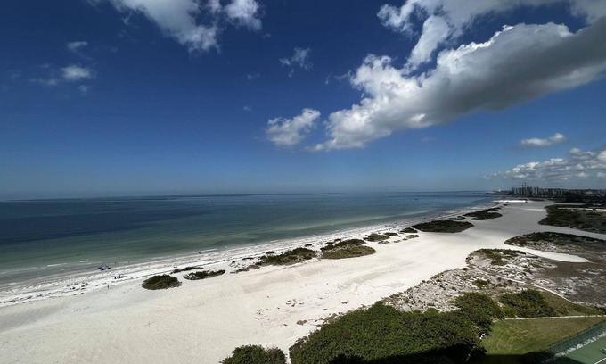 Sand Key Condo | Sky High Views-14th Floor Sand Key Beachfront! Spacious 1 BR!
