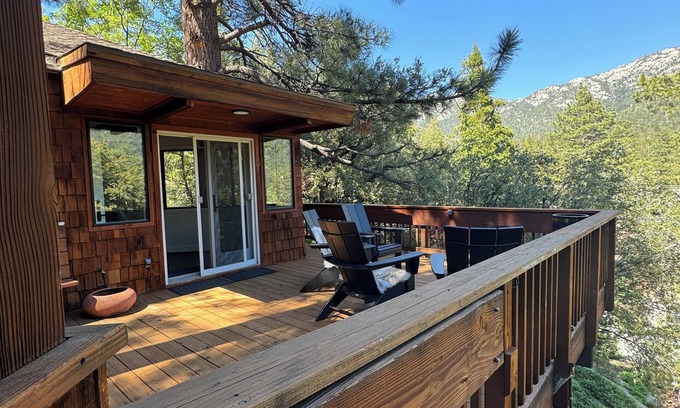 Fern Valley Cabin | Sleek & cozy treehouse cabin w/brand new bathrooms, walk to town, A+ views!