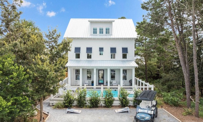 Seagrove Beach House | Sleeps 18! Private Pool, Hot Tub, LSV, 2 Living Rooms, & Pet Friendly!