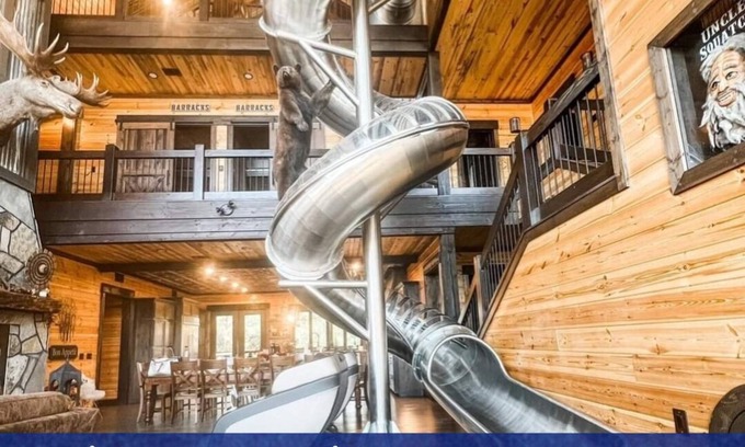 Broken Bow Cabin | Slideaway Hideaway! 3-Story Slide, Sauna, Theater