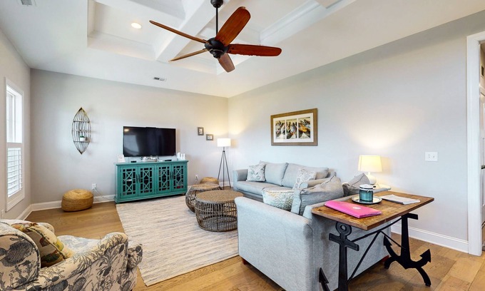 Caswell Beach House | Slowin' Dune | Lavish Island Getaway with Golf Cart Near Beach, Golf, & Dining