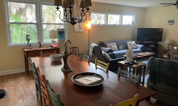 Edisto Island House | Small pets welcome with fee. Watch the Edisto deer from the screened porch!