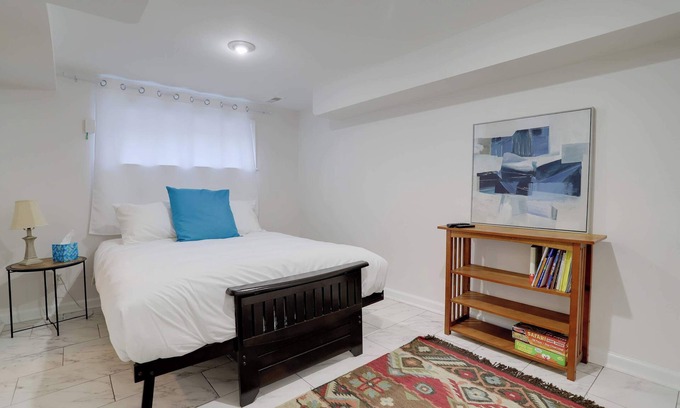 Barney Circle Apartment | Sojourn 1 BR Garden Level Home Sleeps 2