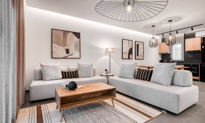 Preveza Villa | Sophisticated Preveza Suite | Suite Sereno | 1 Bedroom | Outdoor Veranda with.