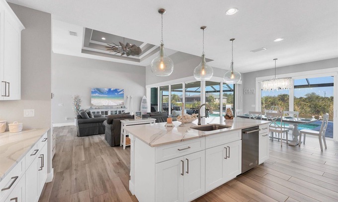 South Gulf Cove House | South Gulf Cove 3 Bedroom Pool + Spa on Canal Private Home