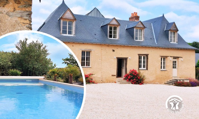 Chateau-Gontier Cottage | Spacious modern house with pool and wifi, perfect for groups and families
