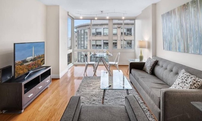 George Washington University Apartment | Spacious 1BR Apt | Full Kitchen + Gym | by GLS